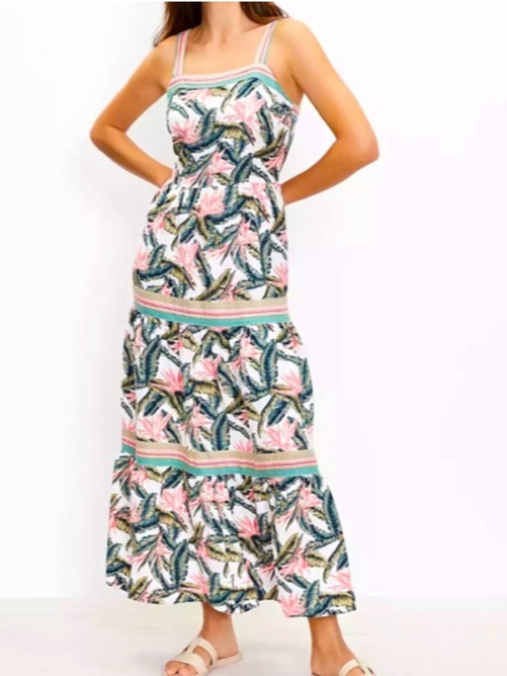 LOFT Paradise Tiered Maxi Dress